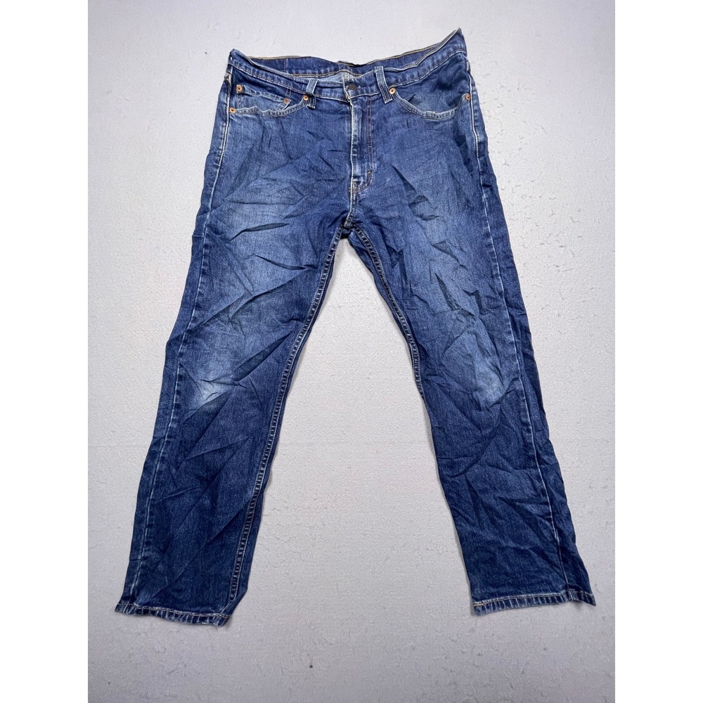 Levi's 505 Regular Fit Jeans Mens 34x30 Blue Cotton Blend Good